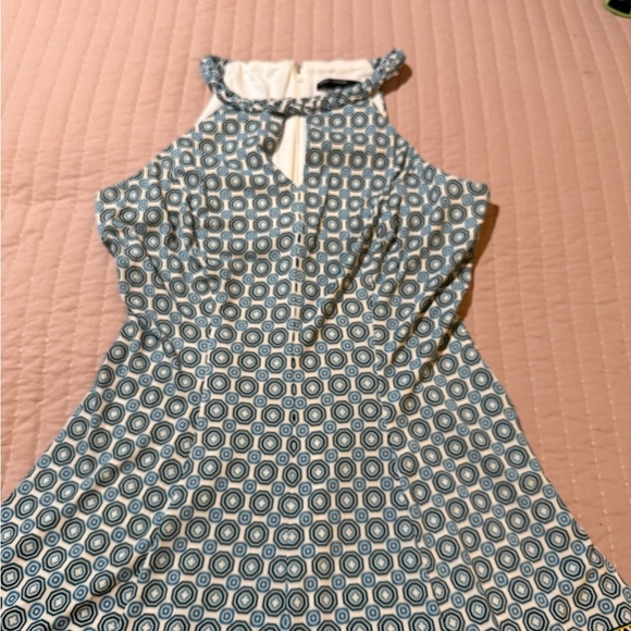 Maggy London Blue and Yellow Geometric Mini Dress - Picture 3 of 8